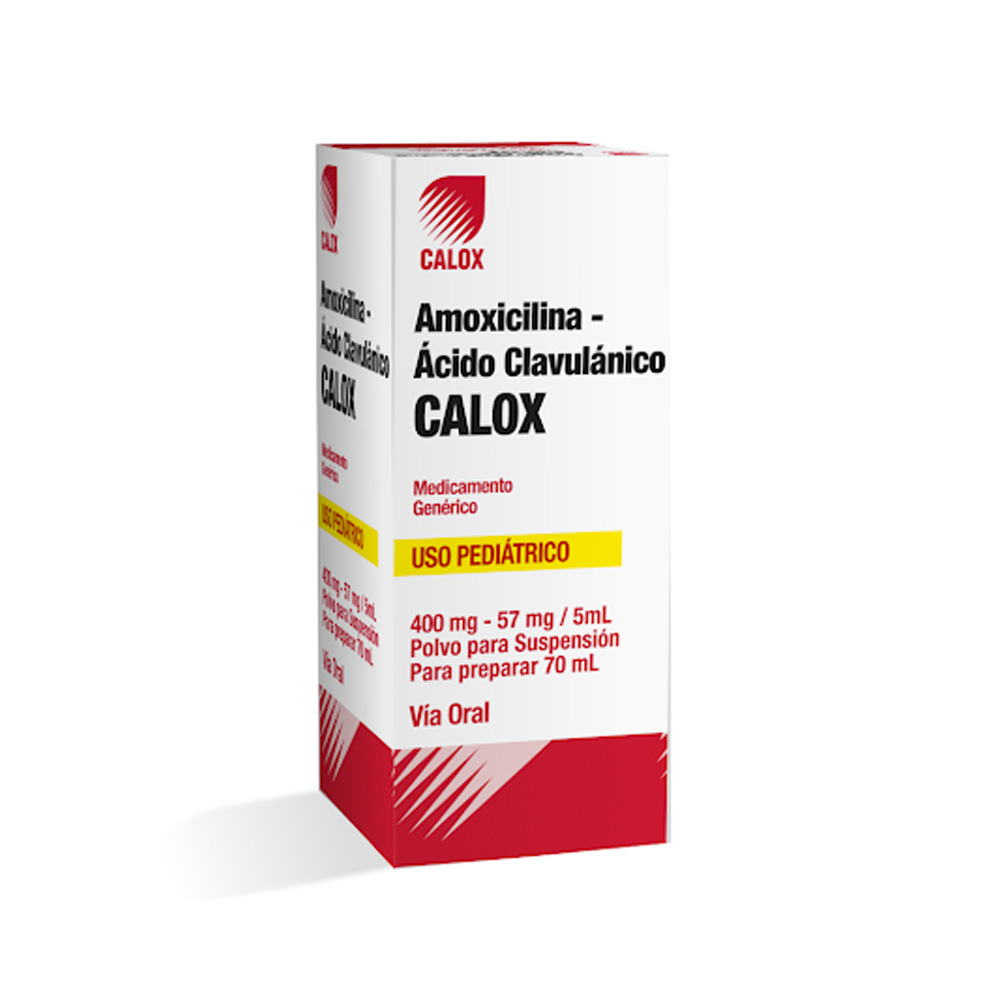 Amoxicilina + Ácido Clavulánico Calox 400/57mg/5ml 70 ml Suspensión