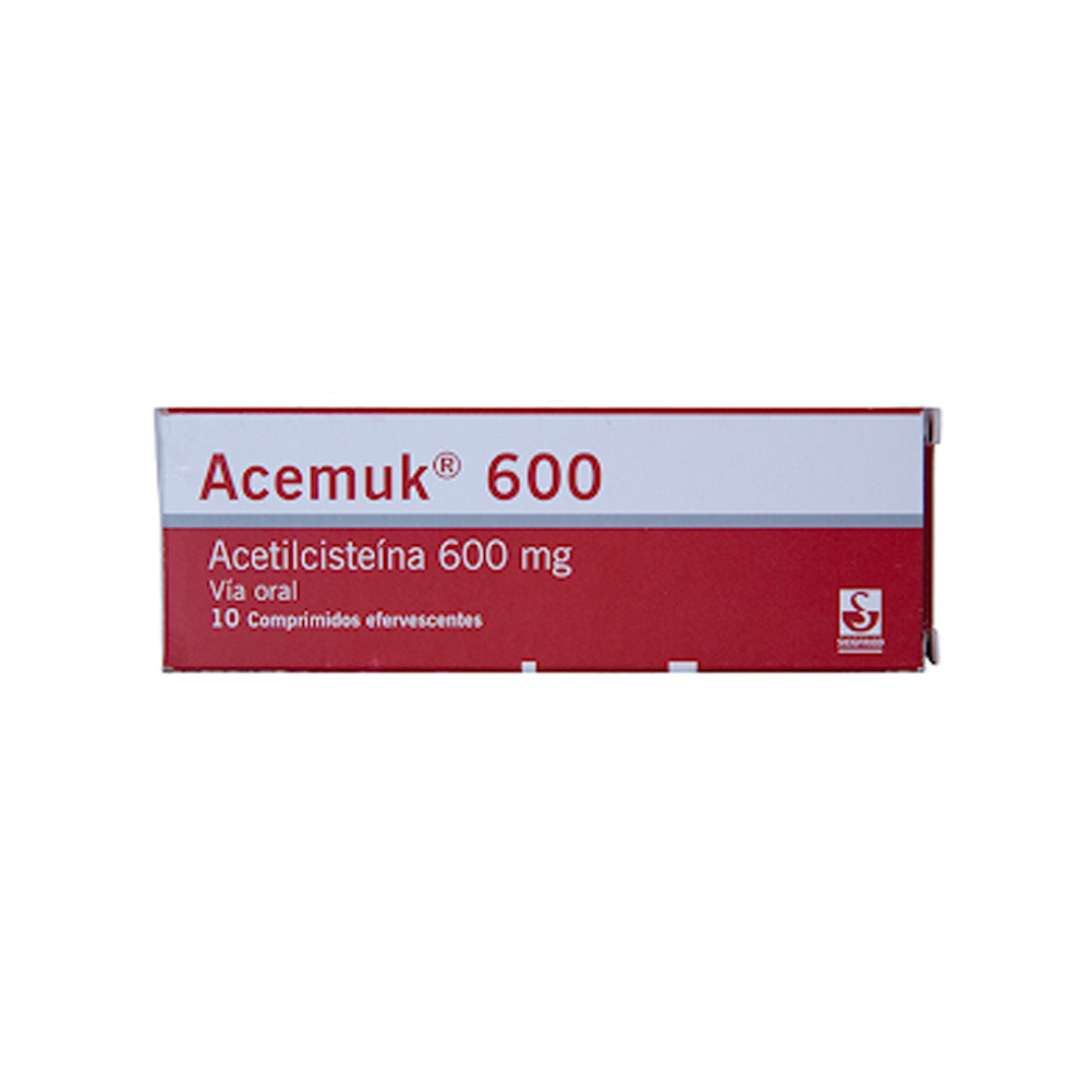 Acetilcisteína Acemuk 600mg 10 Comprimidos