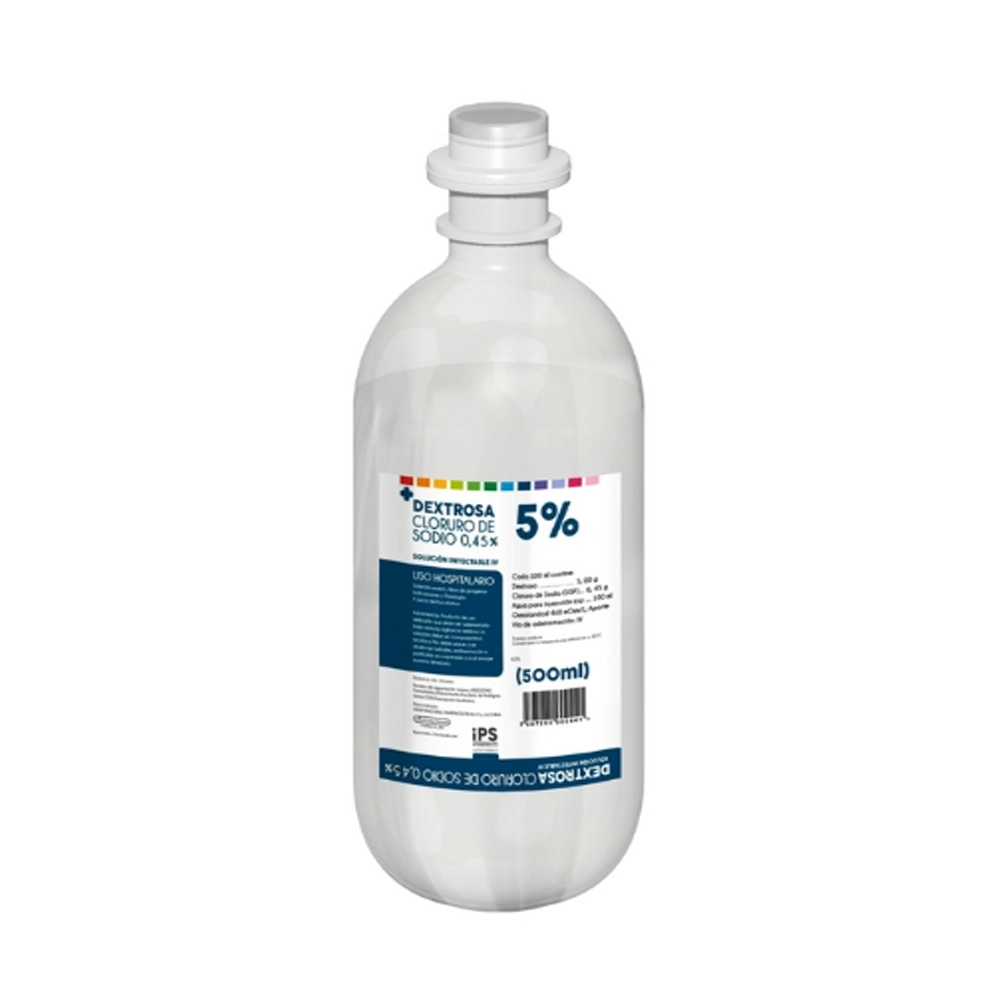 Solución Dextrosa IPS Pharmaceutical 5%/Na Cl 0,45% 500ml