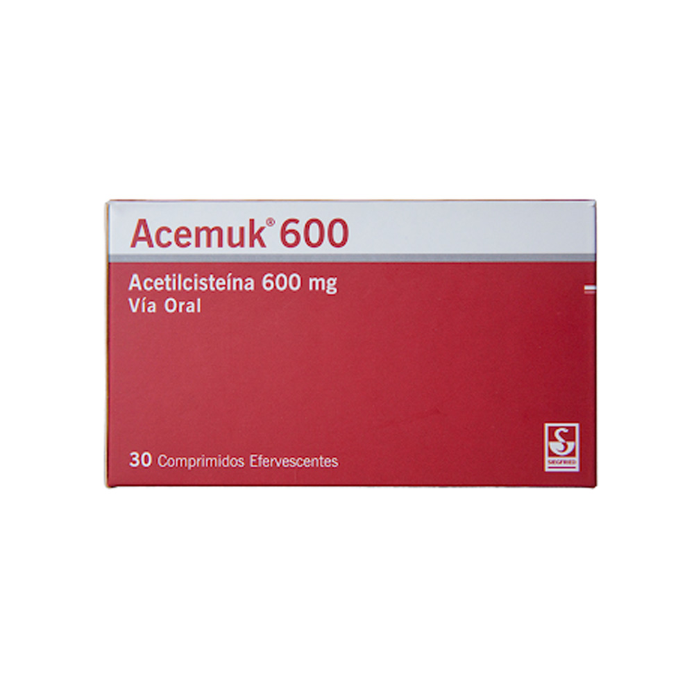 Acetilcisteína Acemuk 600mg 30 Comprimidos