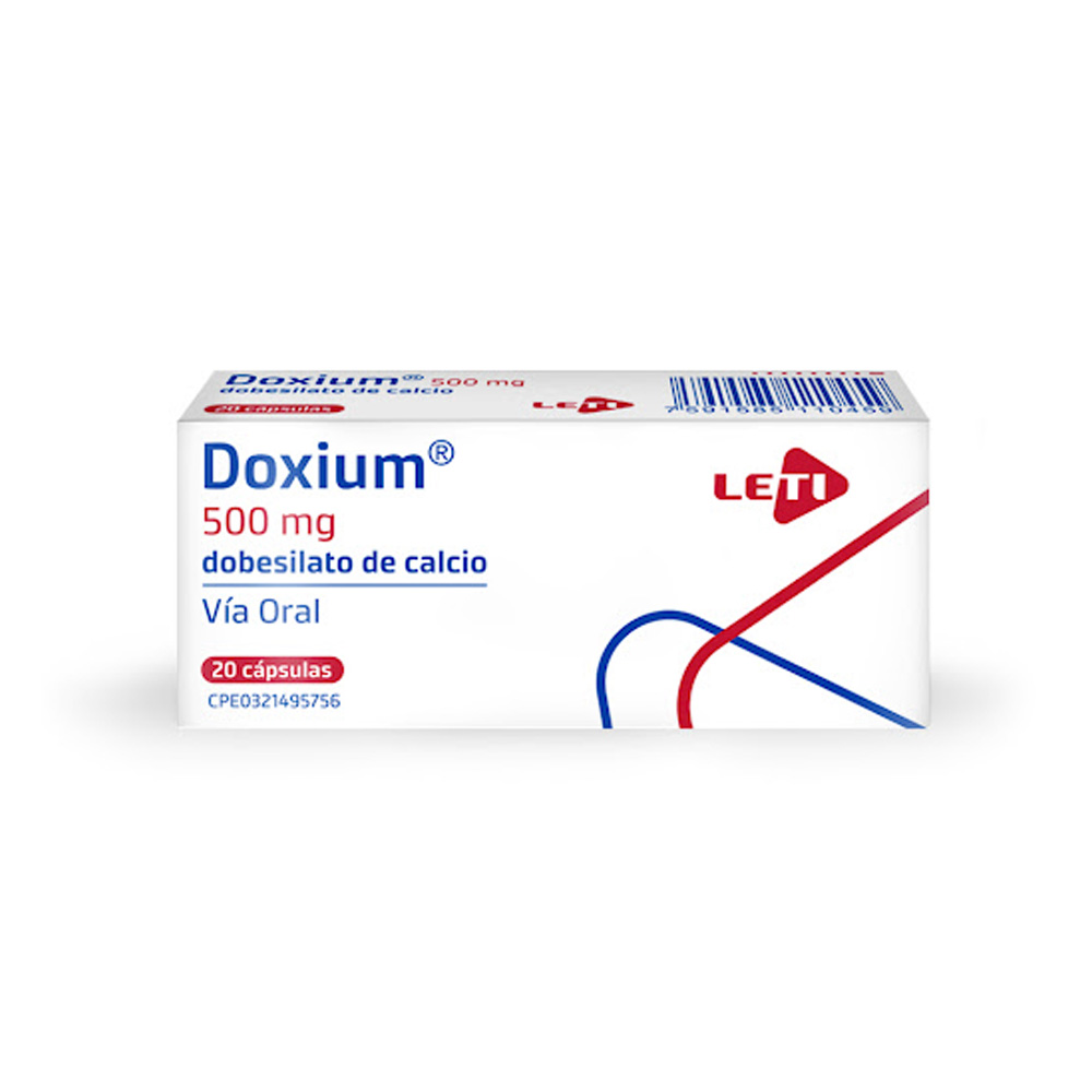 Dobesilato de Calcio Doxium 500mg 20 Cápsulas