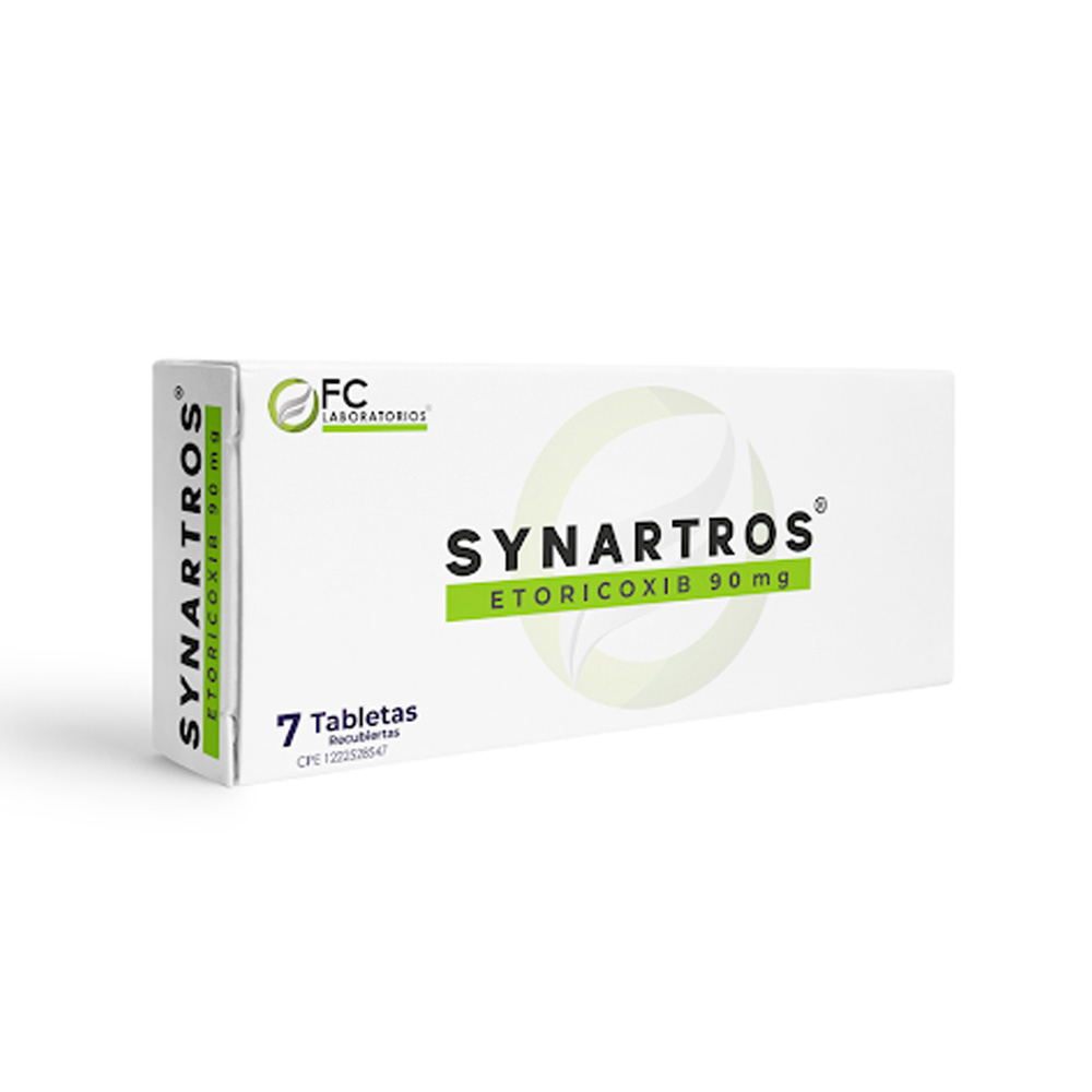 Etoricoxib Synartros 90mg 7 Tabletas