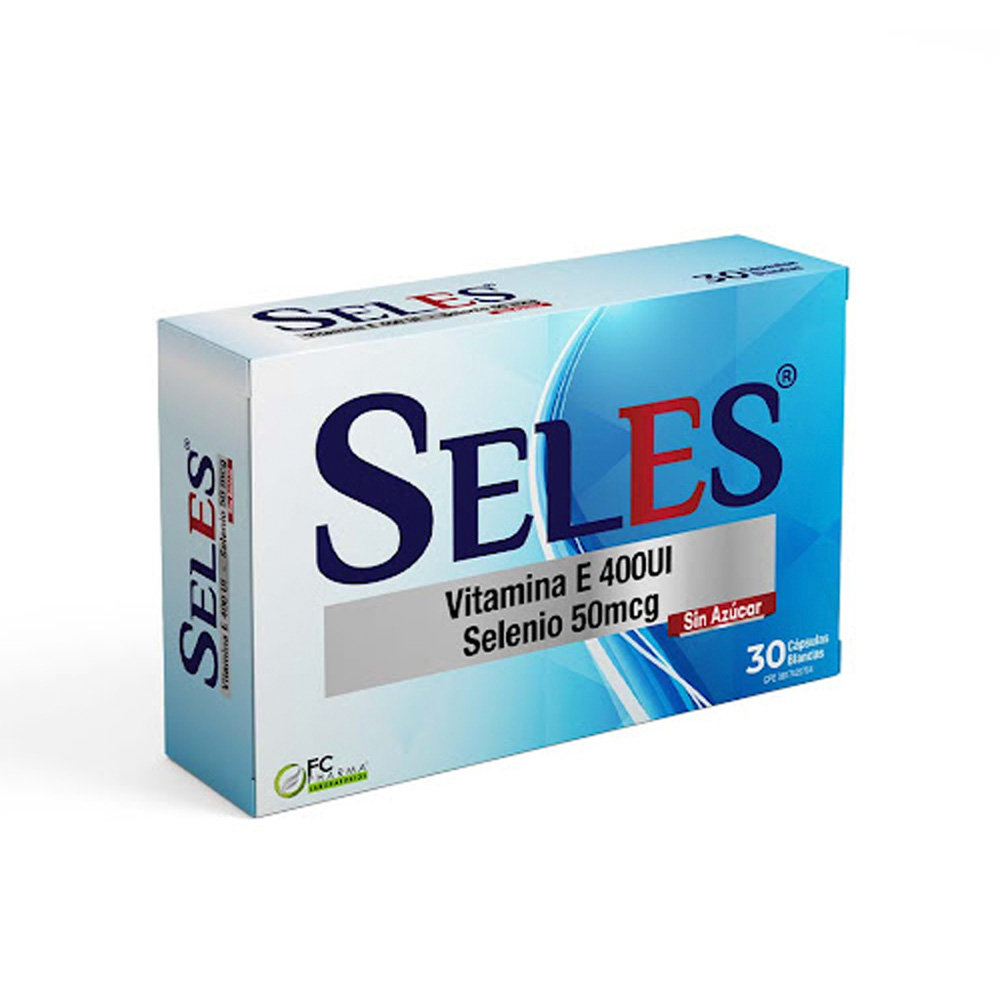 Vitamina E + Selenio Seles 400UI/50mcg 30 Cápsulas Blandas