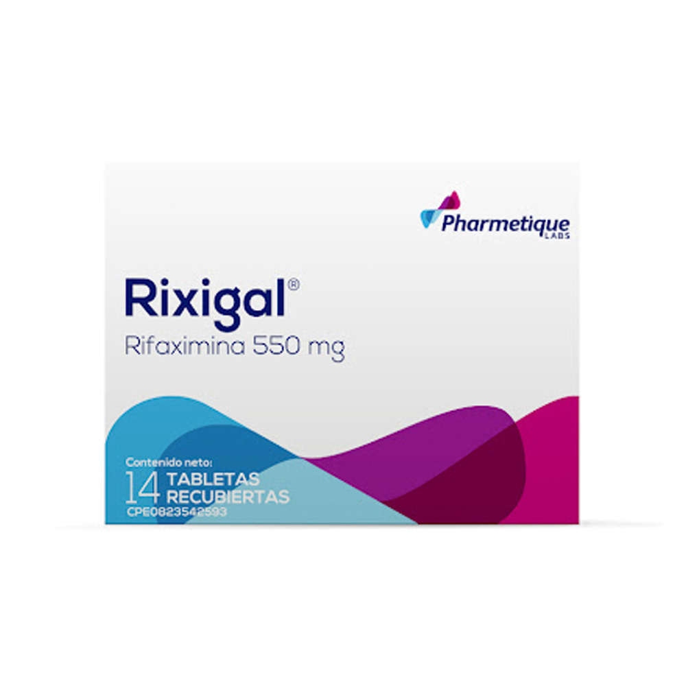 Rifaximina Rixigal 550mg 14 Tabletas