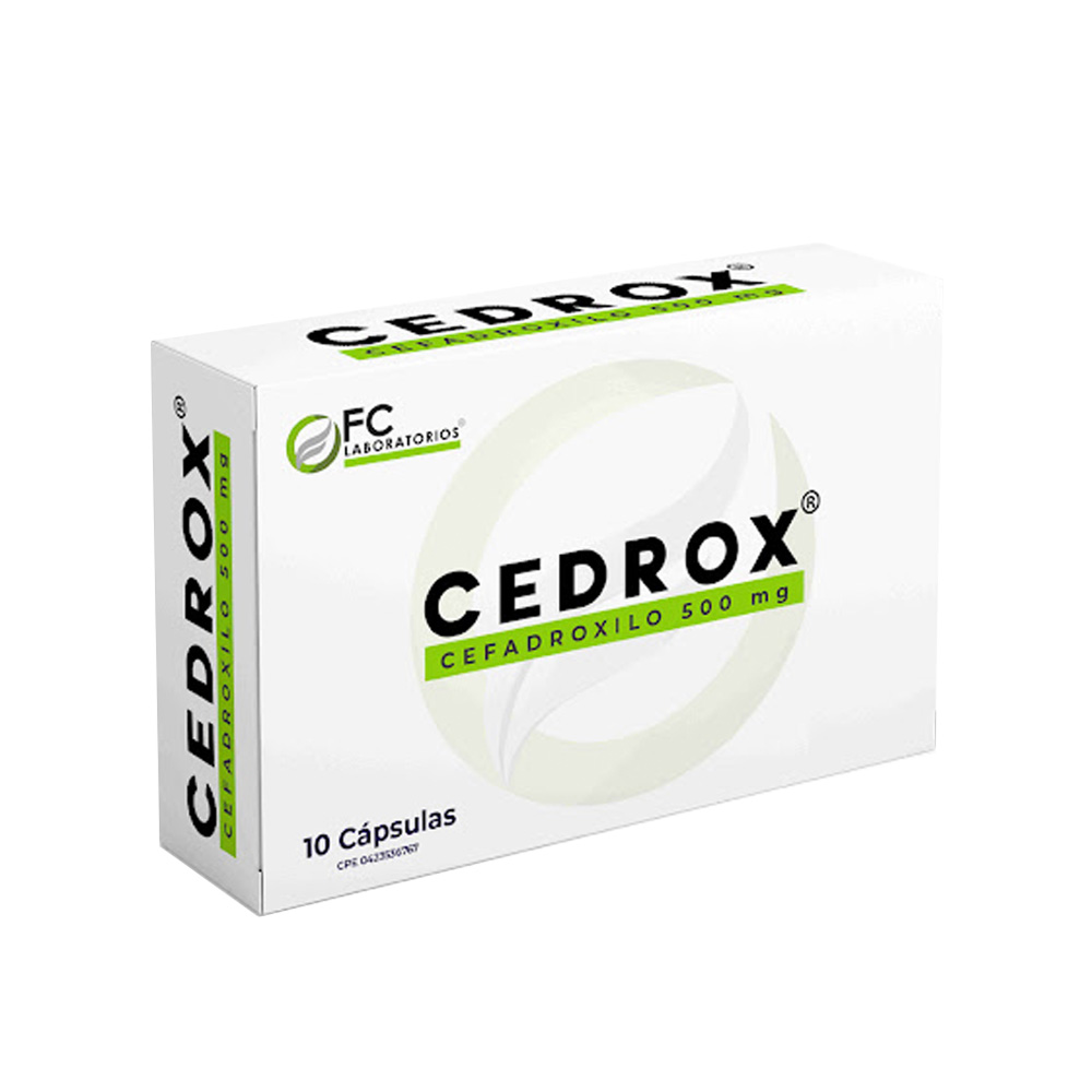 Cefadroxilo Cedrox 500mg 10 Cápsulas