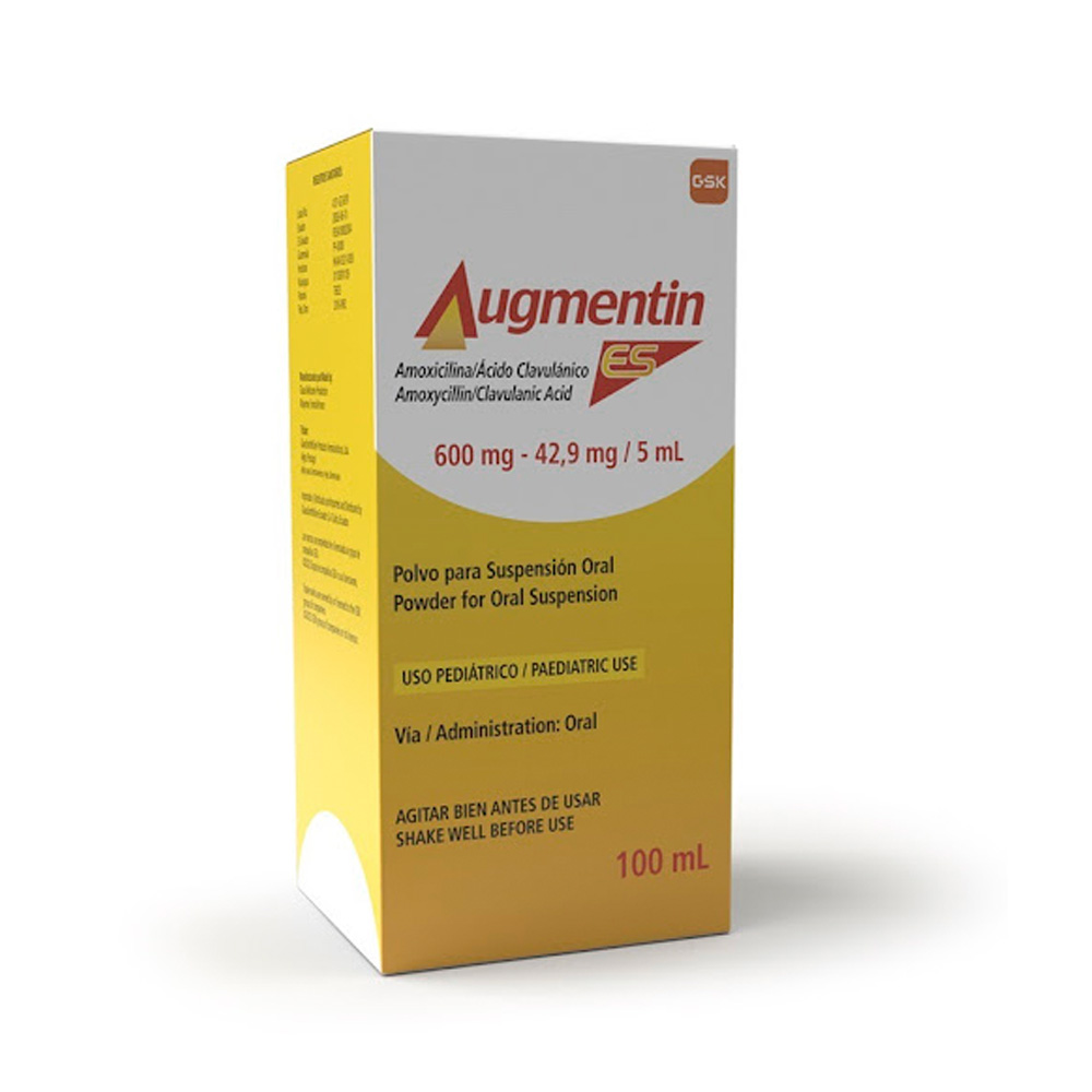 Amoxicilina + Ácido Clavulánico Augmentin 600-42,9mg 100ml Suspensión