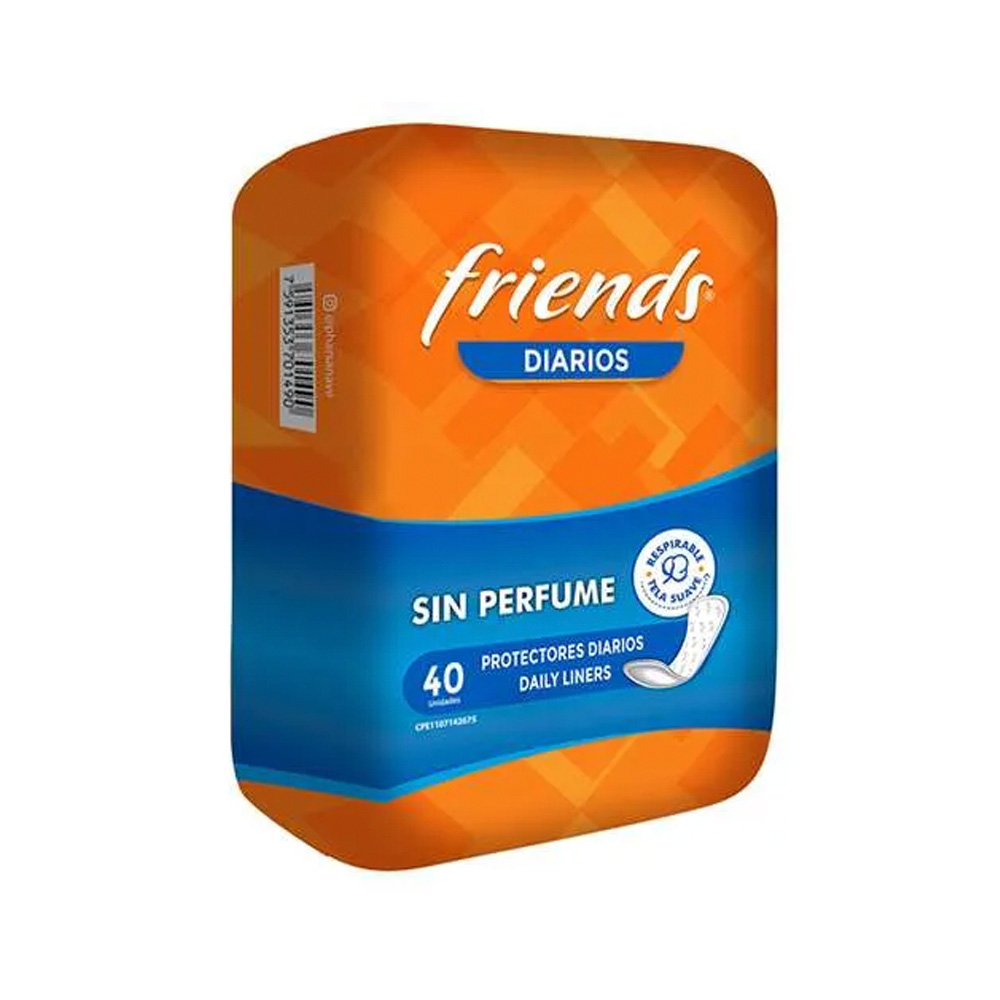 Protectores Diarios Friends Sin Fragancia 40uds