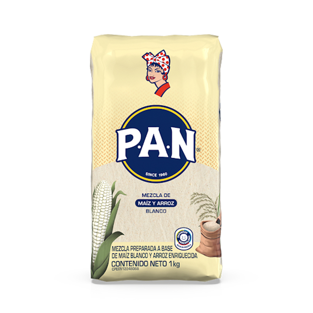 Harina PAN Maíz Blanco y Arroz 1Kg