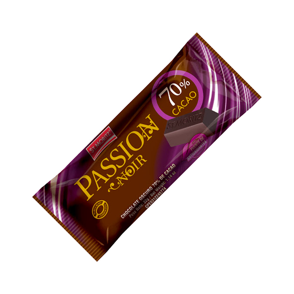 Chocolates St. Moritz Passion Noir 70% 32g