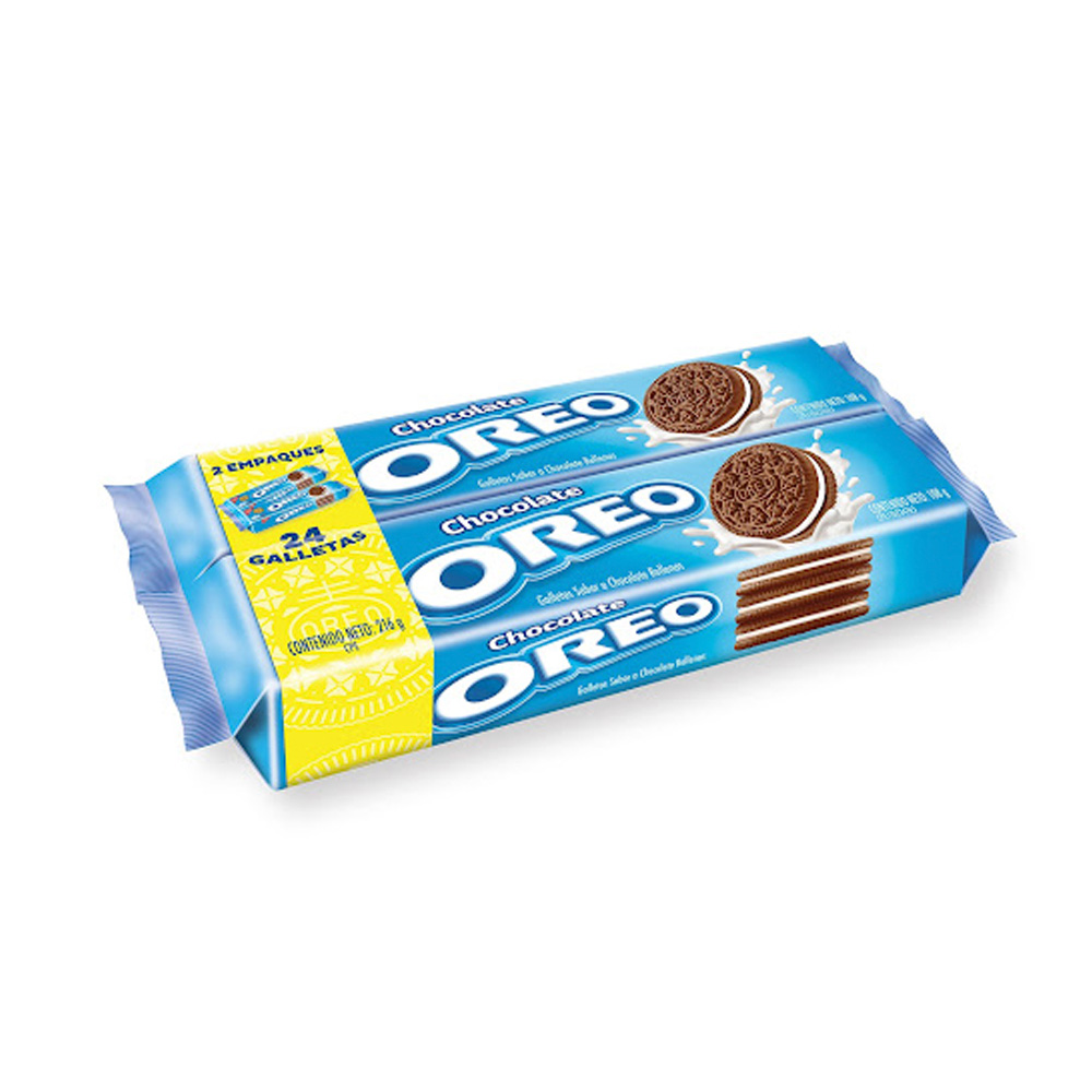 Galleta Oreo Chocolate Doble Tubo 216g