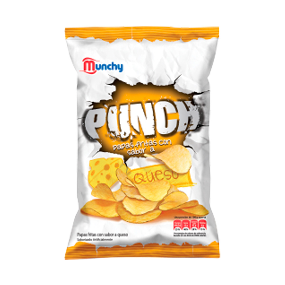 Snack Munchy Papas Punch Queso 80g