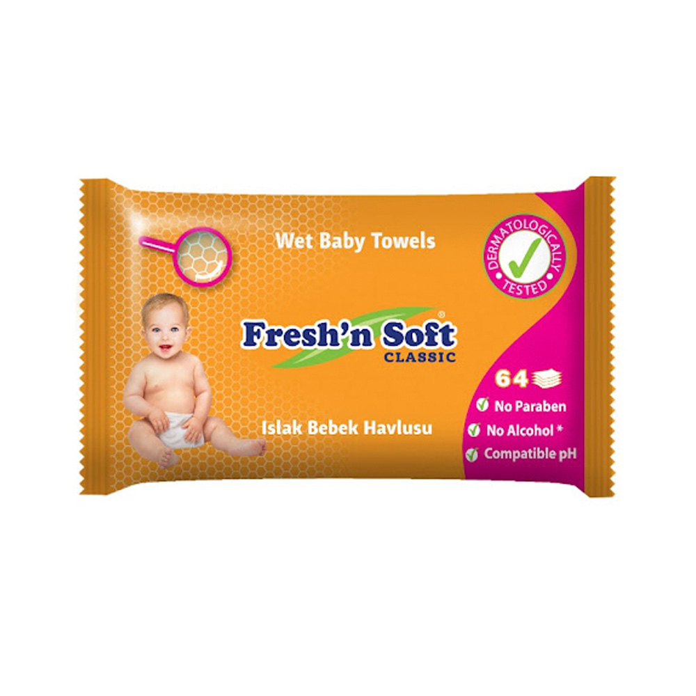 Toallas Húmedas Freshn Soft Classic Wet Baby Towel 64uds