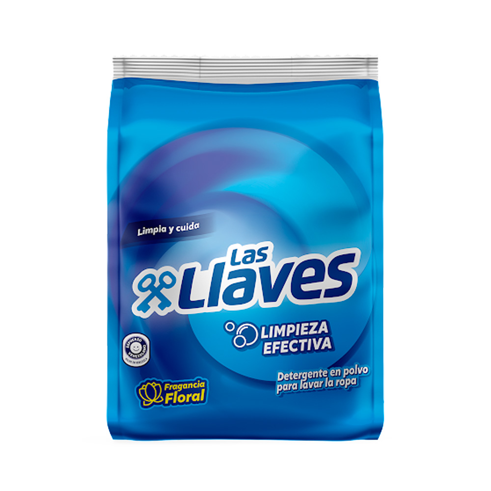 Detergente en Polvo Las Llaves Floral 400g