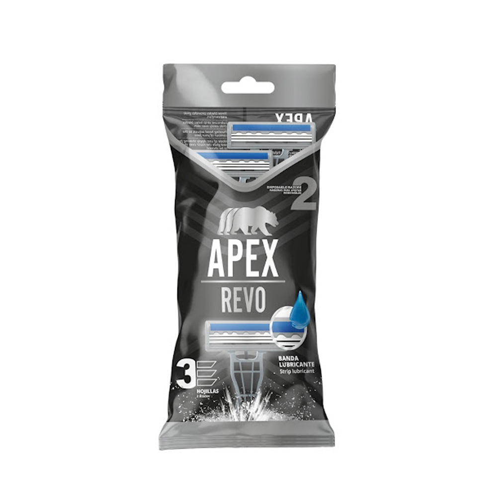 Afeitadora Apex Revo 3hojas 2uds