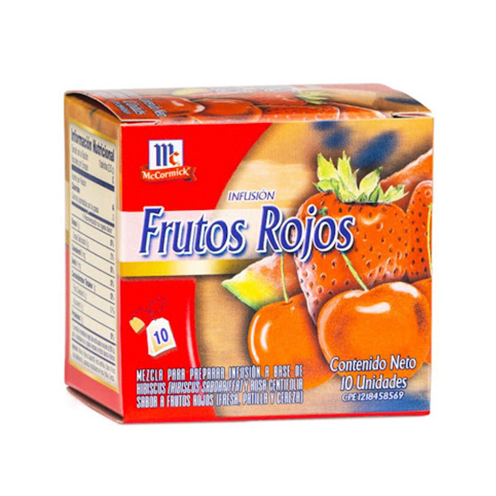 Infusión McCormick Frutos Rojos 10 Bolsas