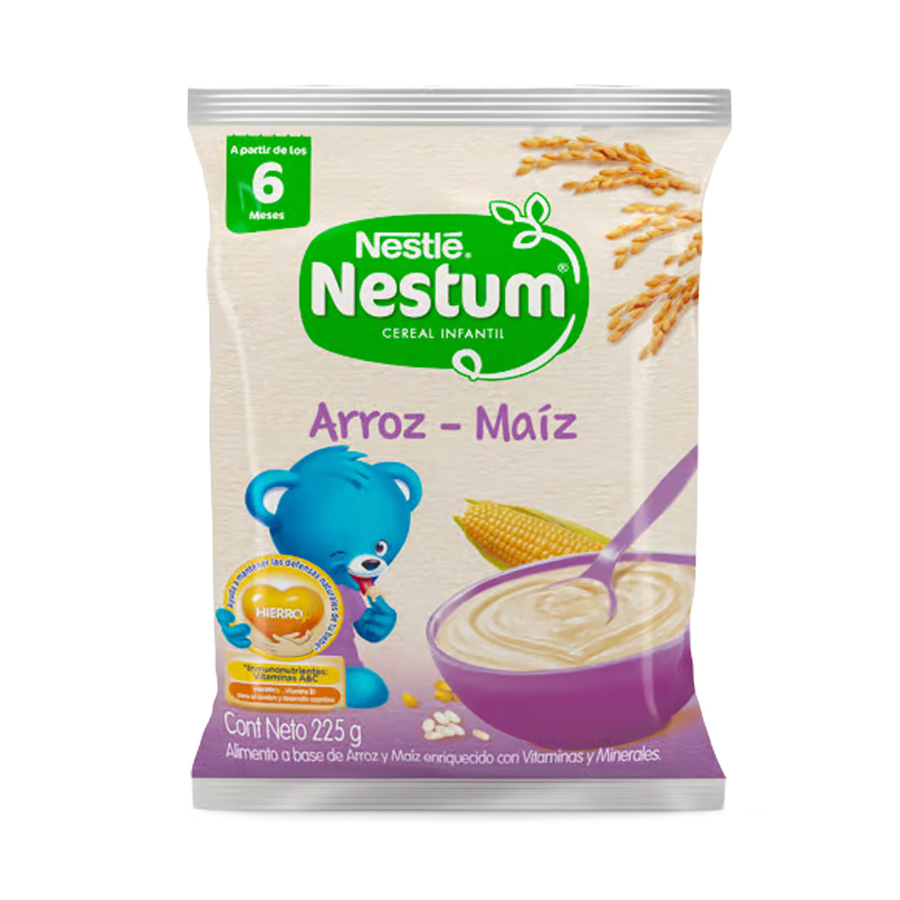 Cereal Infantil Nestum Arroz y Maíz Bolsa 225g