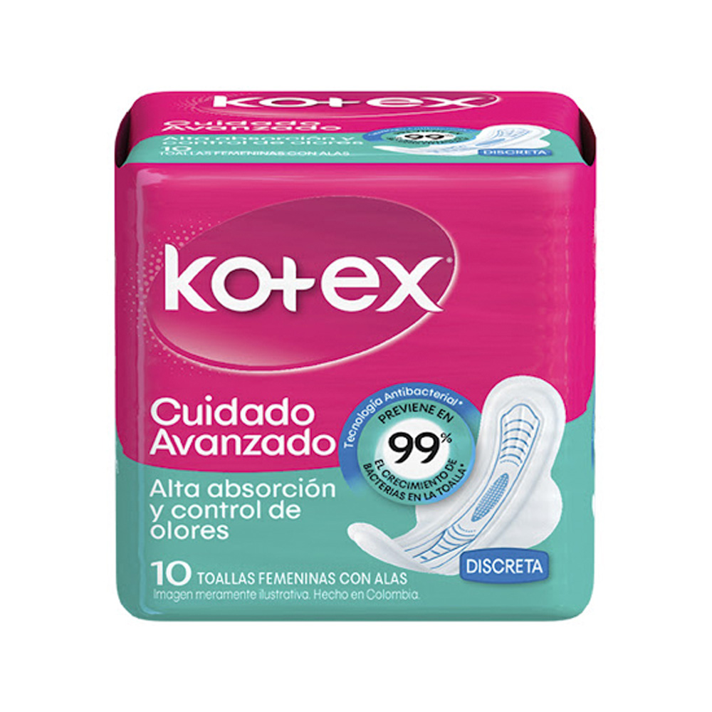 Toallas Sanitarias Kotex Discreta Ultrafina 10uds