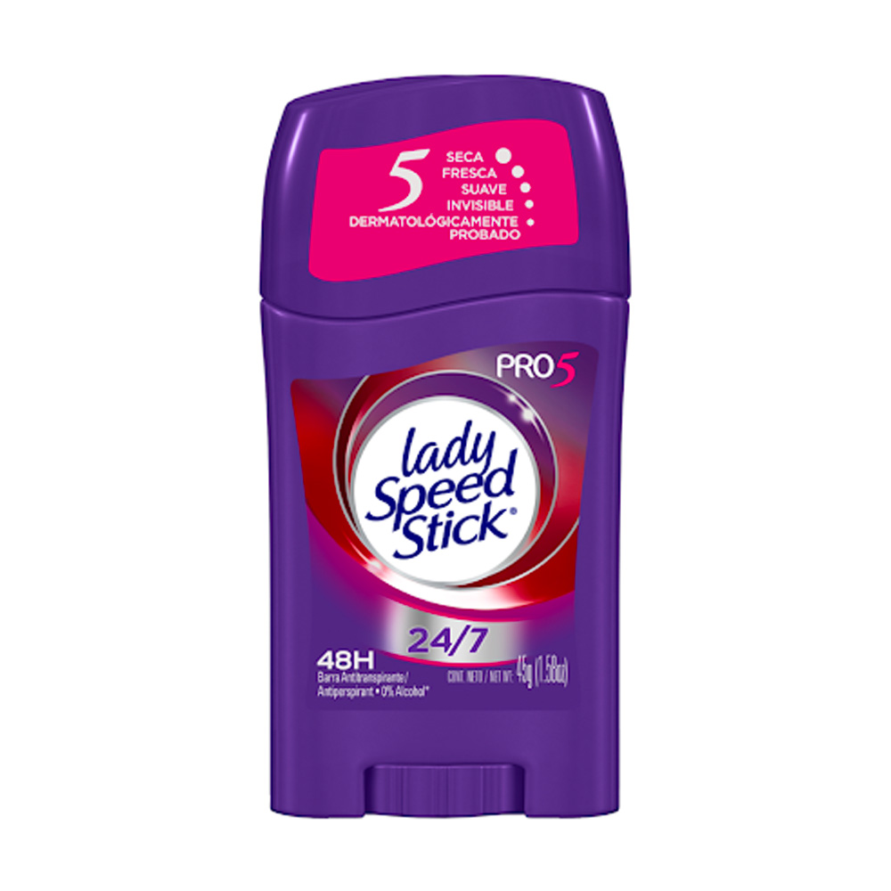 Desodorante Lady Speed Stick 24/7 Pro5 Barra 45g