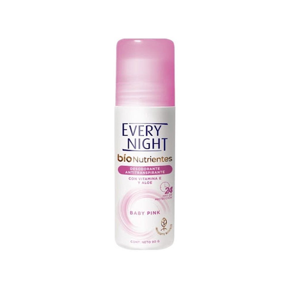 Desodorante Every Night Bío Roll on Baby Pink 90g