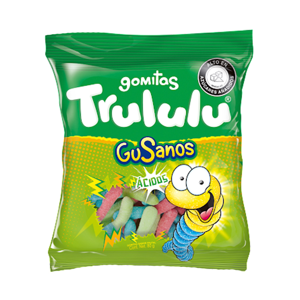 Gomitas Trululu Gusanos Ácidos 80g