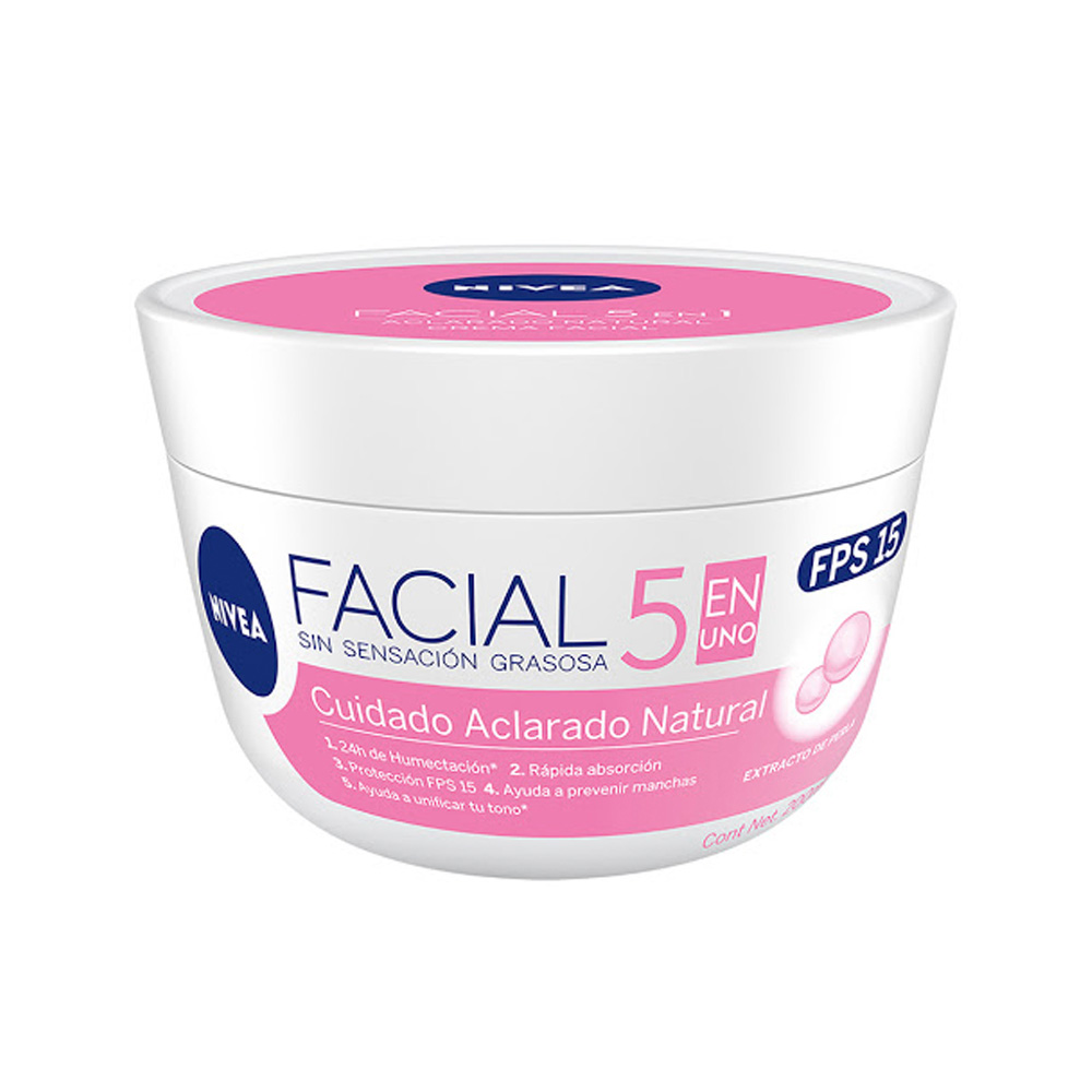 Crema Facial Nivea Cuidado Aclarado Narutal 200ml