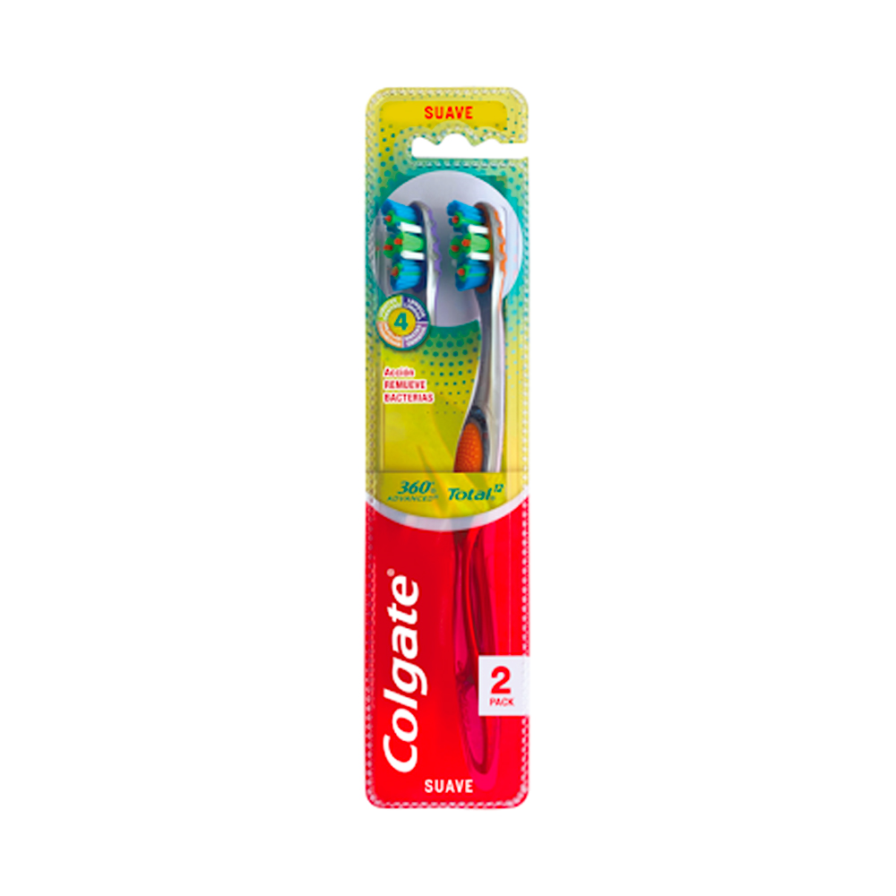 Cepillo Dental Colgate 360 Advance Total Suave 2 Pack