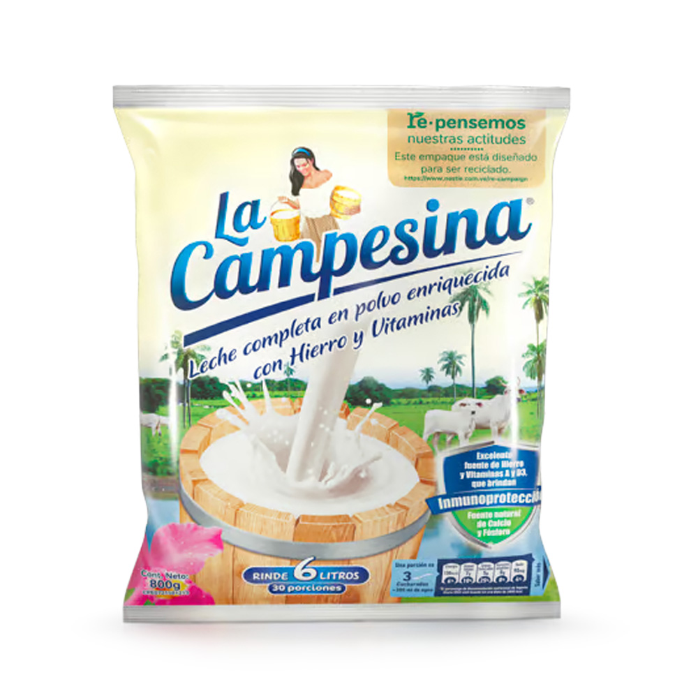 Leche en Polvo La Campesina con Hierro y Vitaminas 800g