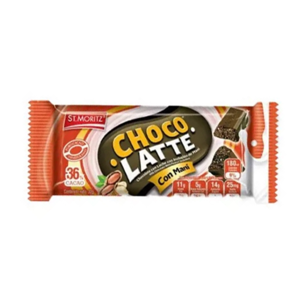 Chocolates St. Moritz Latte con Leche y Maní 32g