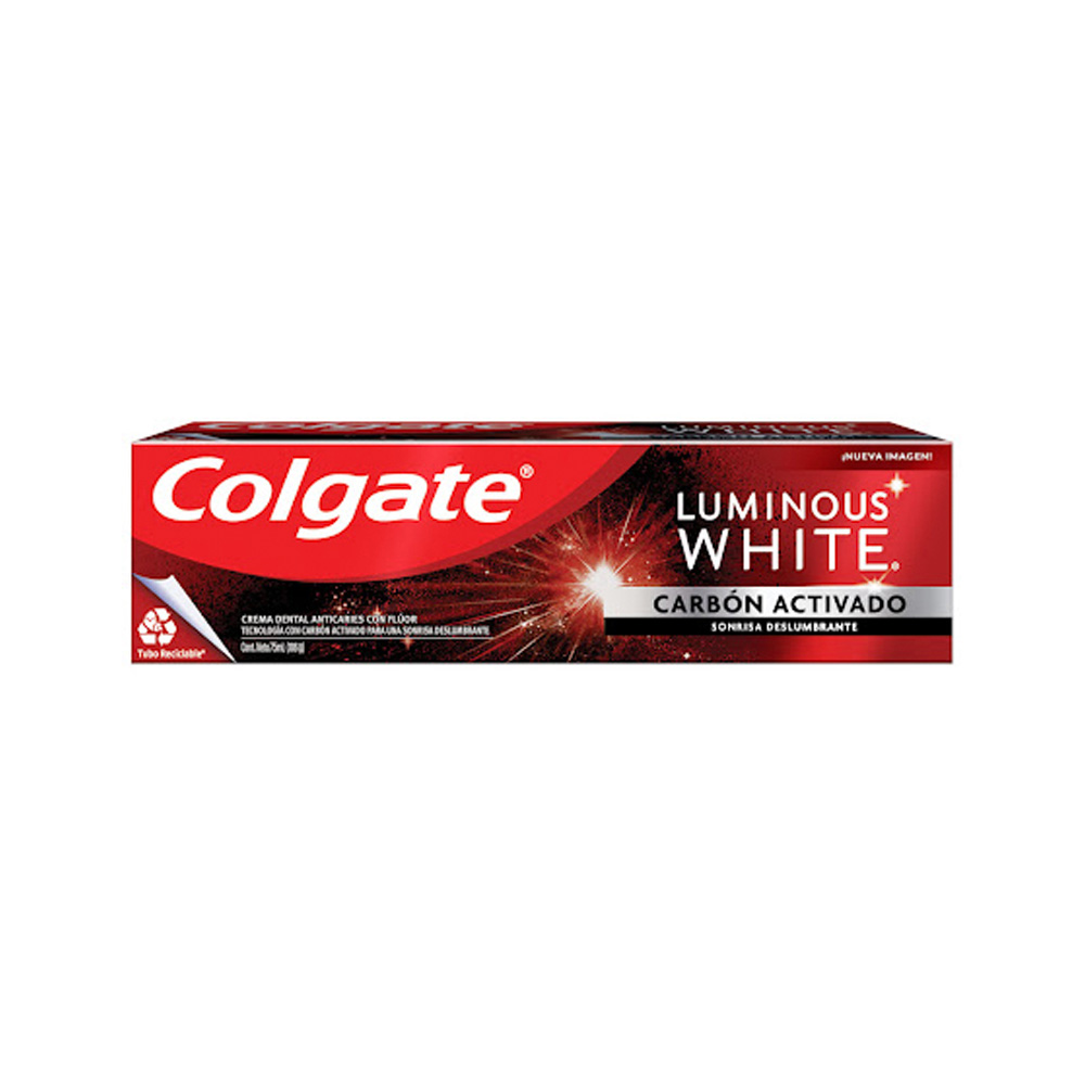 Crema Dental Colgate Luminous Withe Carbón 75ml