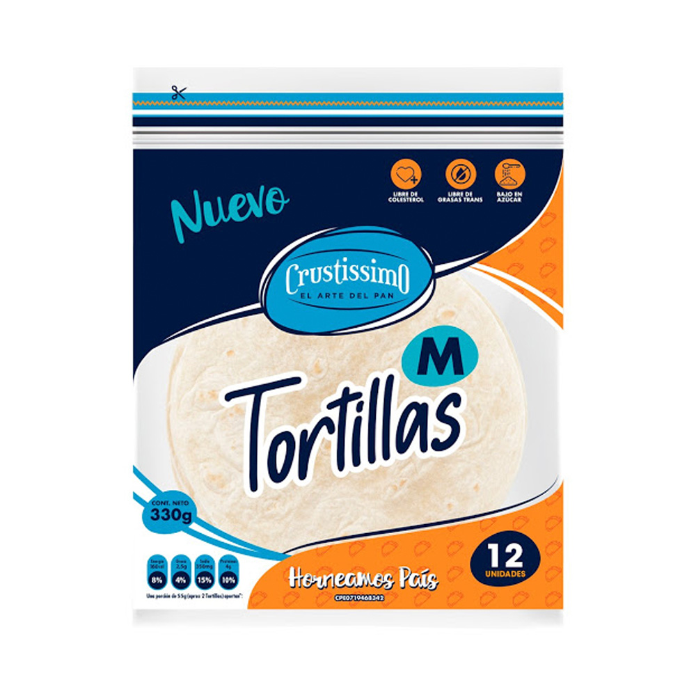 Tortilla Blanca Crustissimo  Mediana 330g