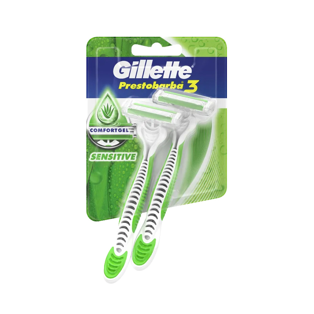 Afeitadora Gillette Sensitive Hombre 3 Hojillas 2uds