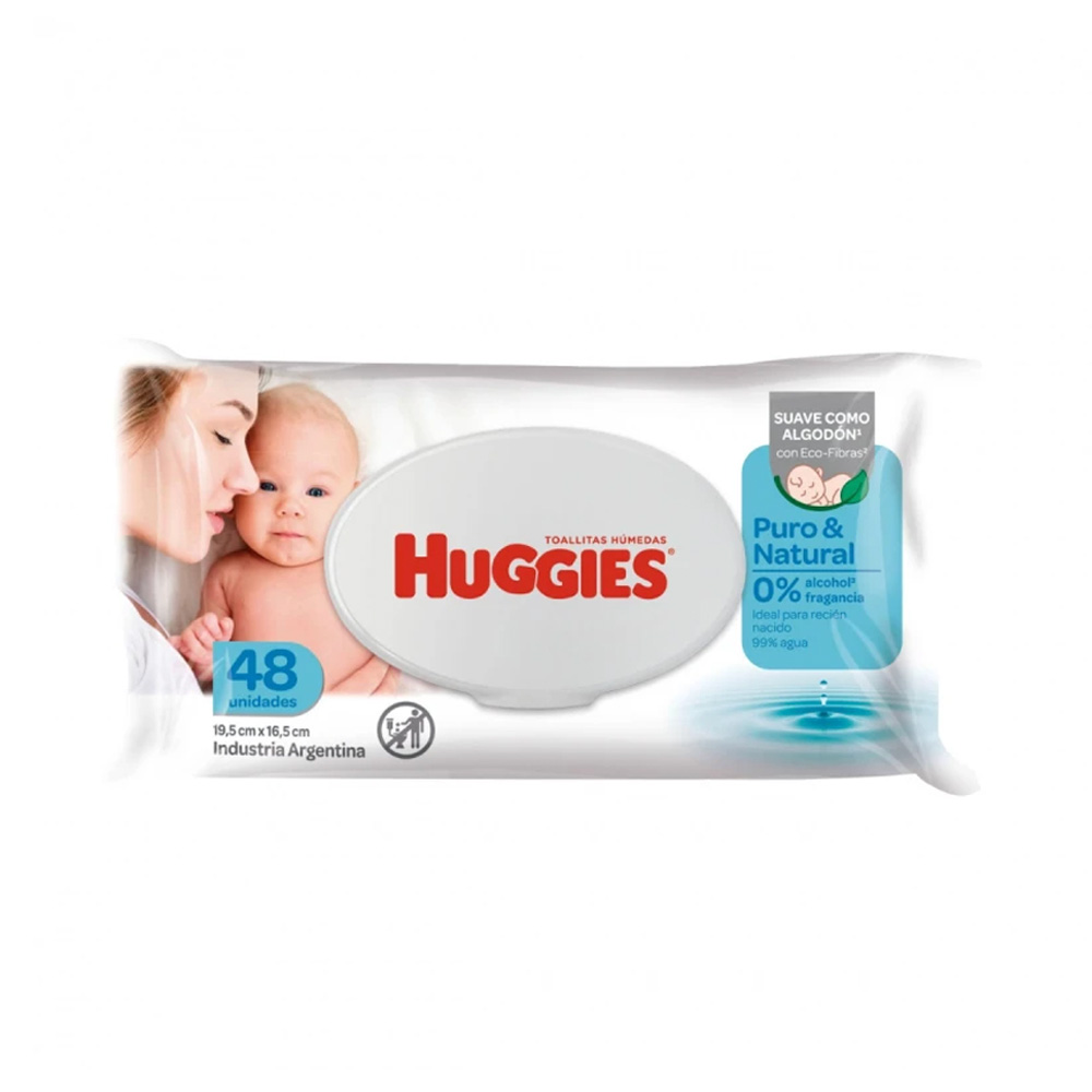 Toallas Húmedas Huggies Fibras Naturales 48uds