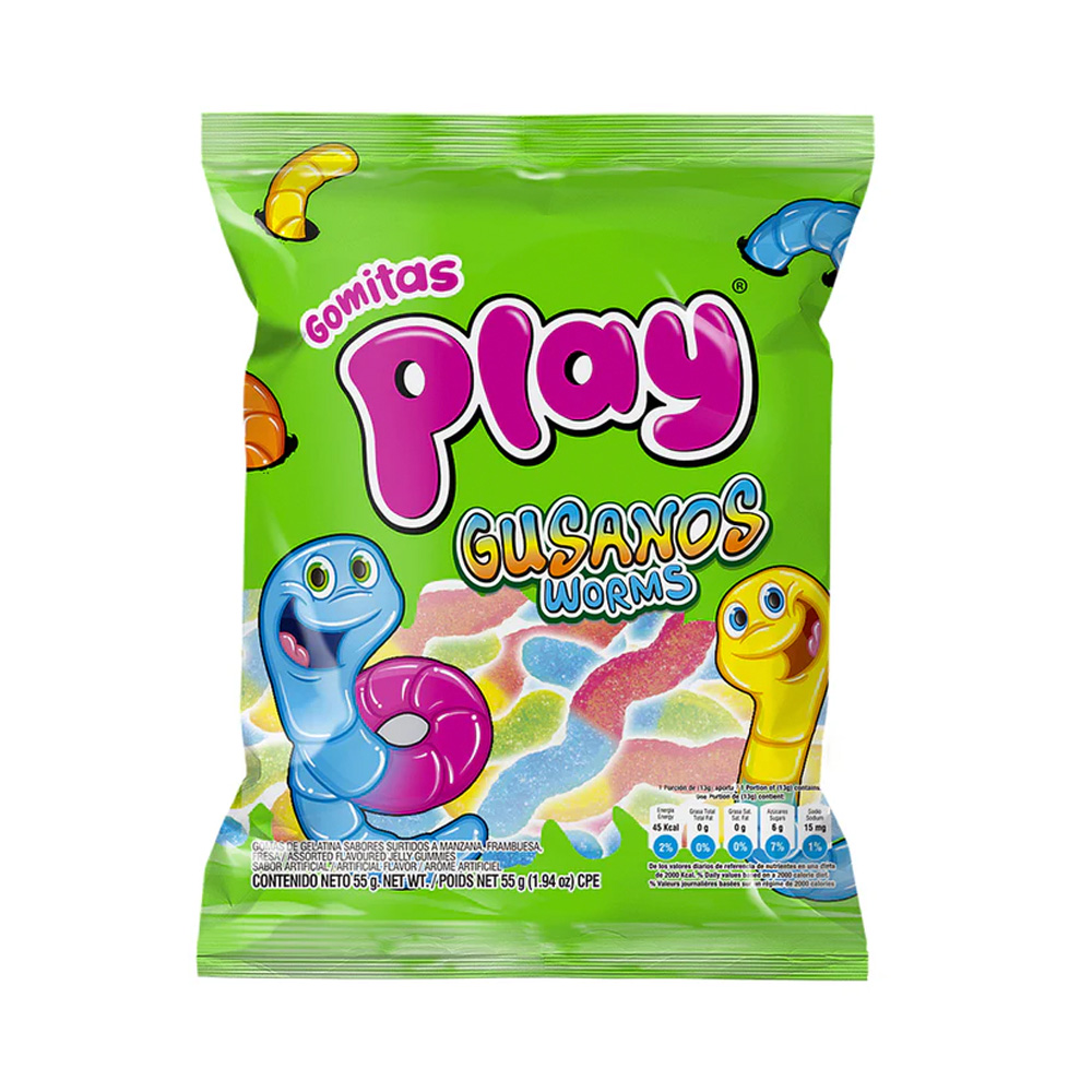 Gomitas Play Gusanos 55g