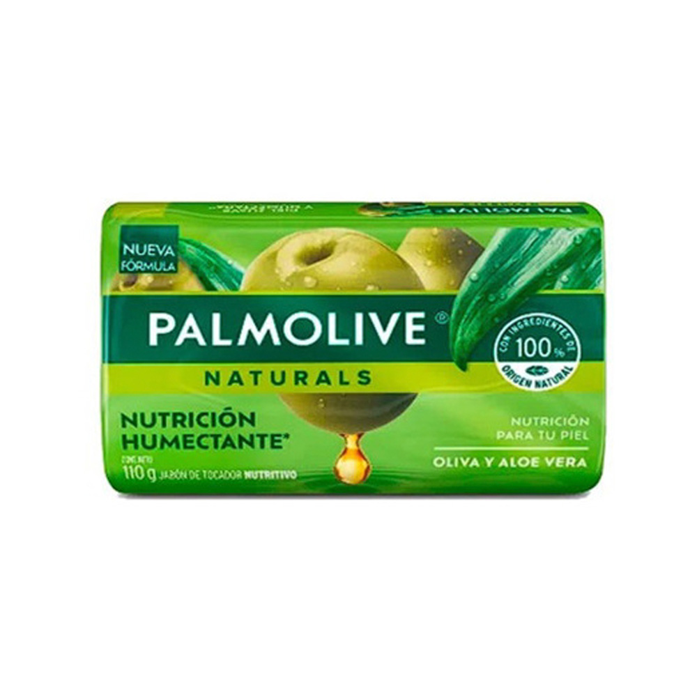 Jabón Palmolive en Barra Aloe Oliva 110g