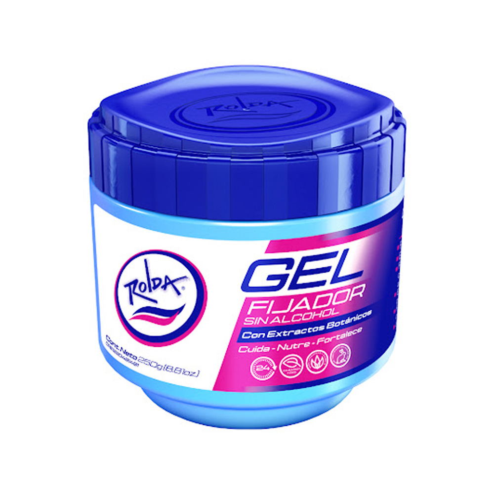 Gel Fijador Rolda Extractos Botánicos Azul 250g