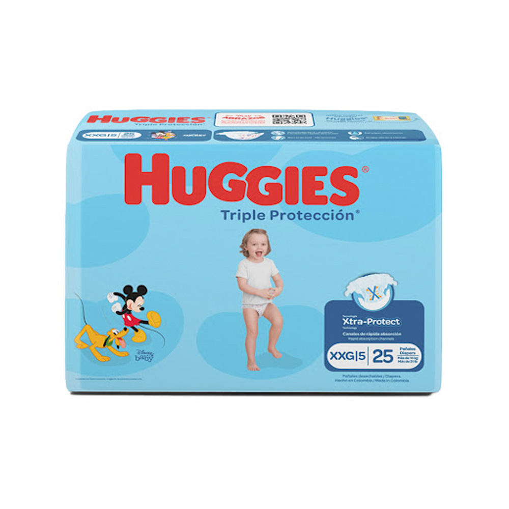 Pañales Desechables Huggies Triple Protección Talla XXG 25uds