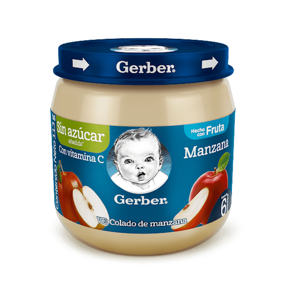 Colados Gerber Manzana sin Azúcar 113g