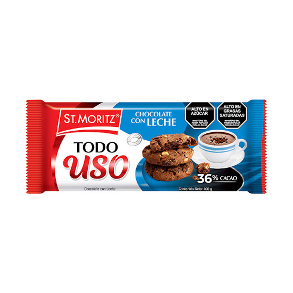 Chocolates St. Moritz Todo Uso con Leche 36% 100g