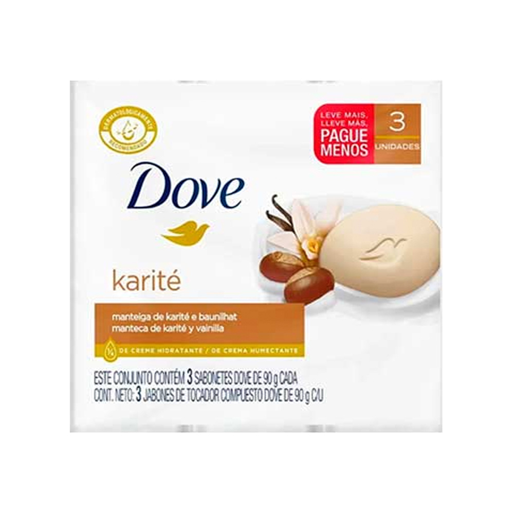 Jabón en Barra Dove Karité/Vainilla 3x90g