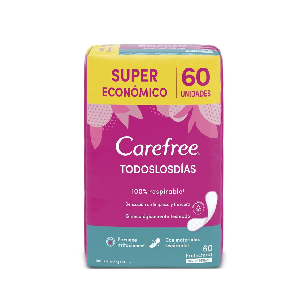 Protectores Diarios Carefree 60uds