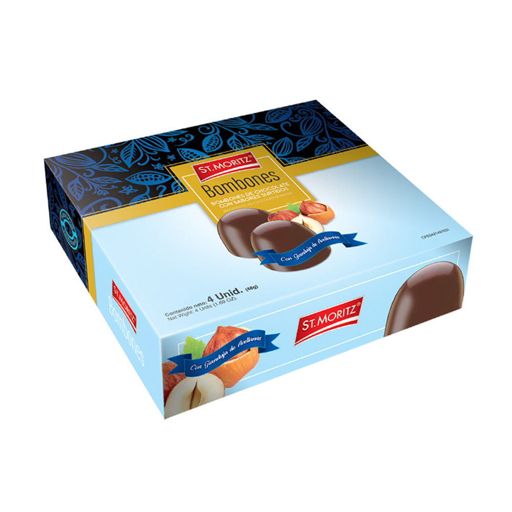 Chocolates St. Moritz Bombones con Gianduja de Avellanas 120g