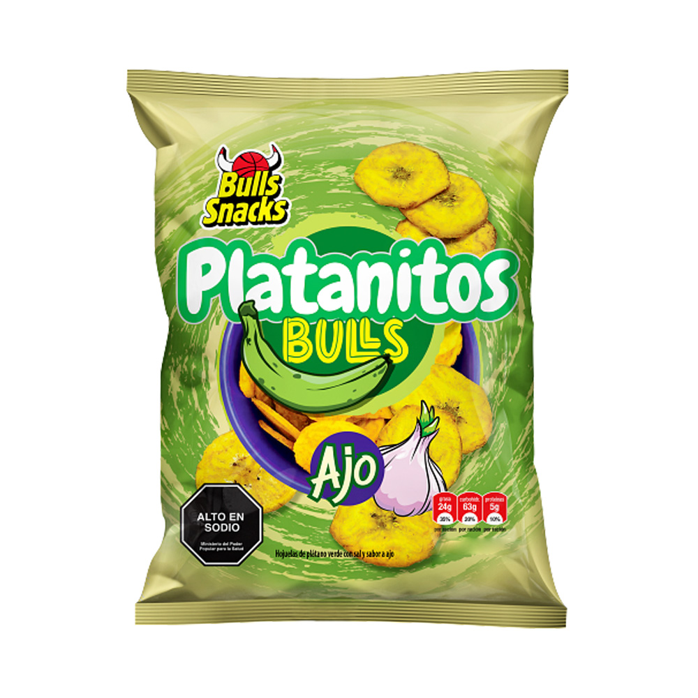 Snack Bulls Snacks Platanitos Bulls con Ajo 75g