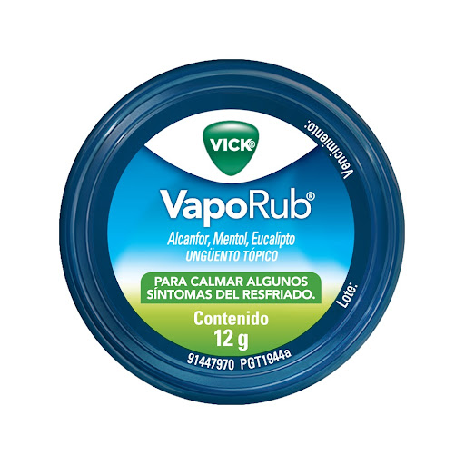 Alcanfor + Mentol + Eucalipto Vick Vaporub Ungüento Lata 12g