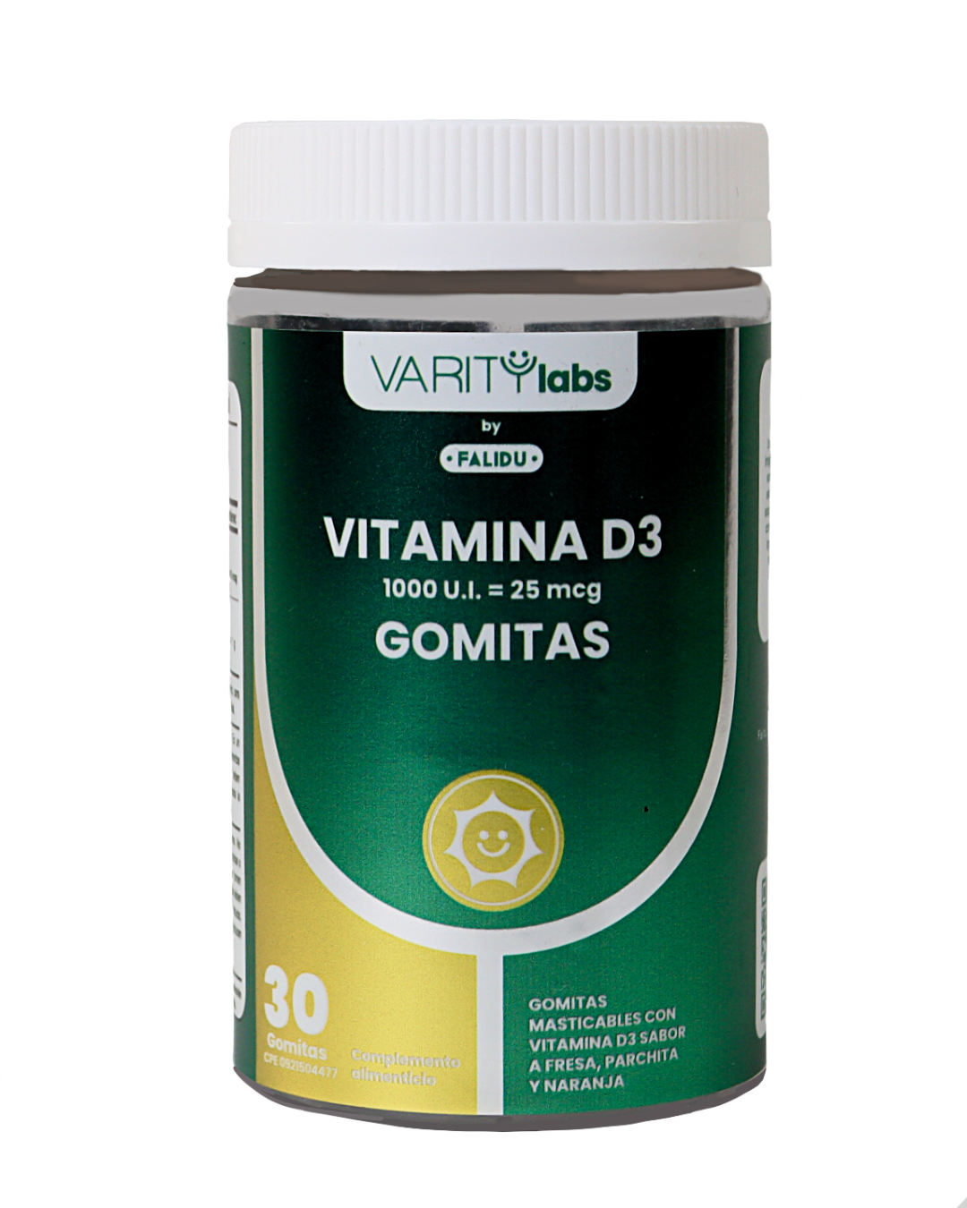 Vitamina D3 Falidu 25mcg 30 Gomitas