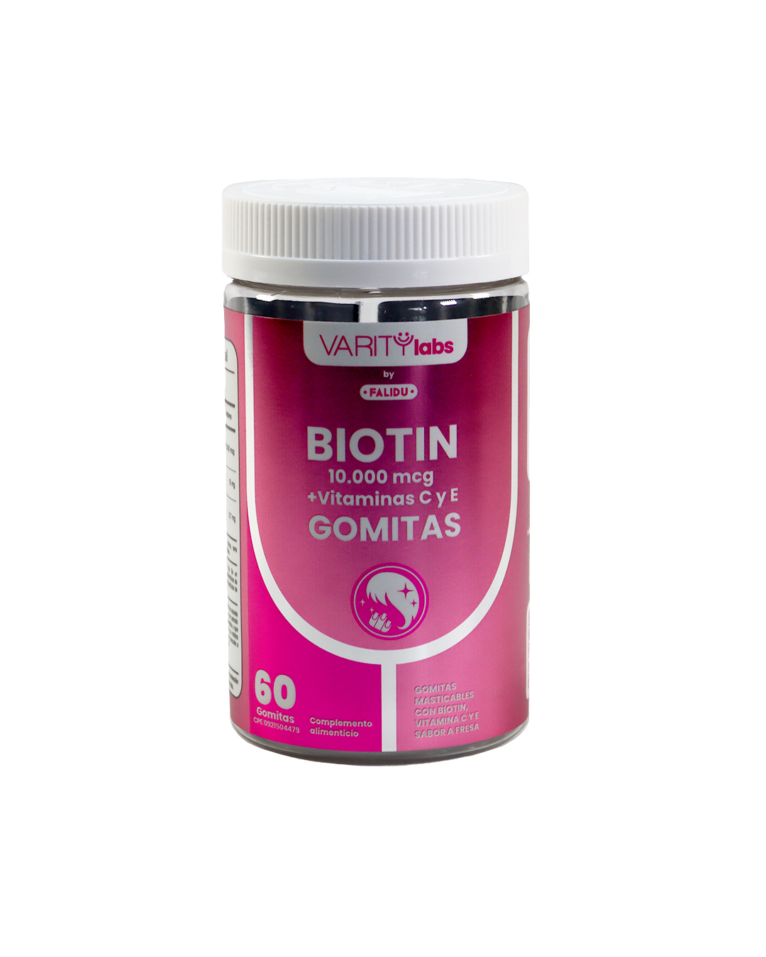 Biotina 10.000mcg + Vitamina C + Vitamina E Falidu 60 Gomitas