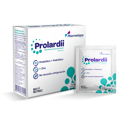 Probióticos + Prebióticos + Zinc Prolardii 5 Billones 1.3 g 1 Sobre