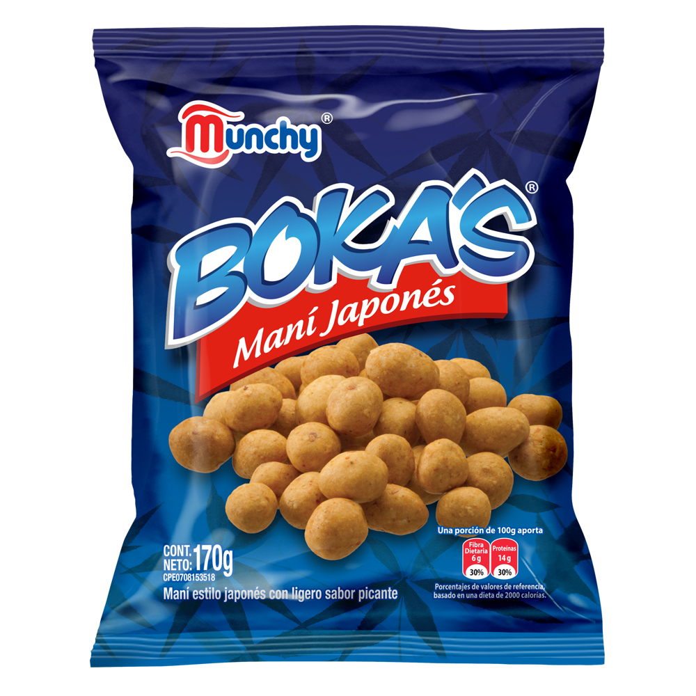 Snack Munchy Maní Japones Bokas 170g