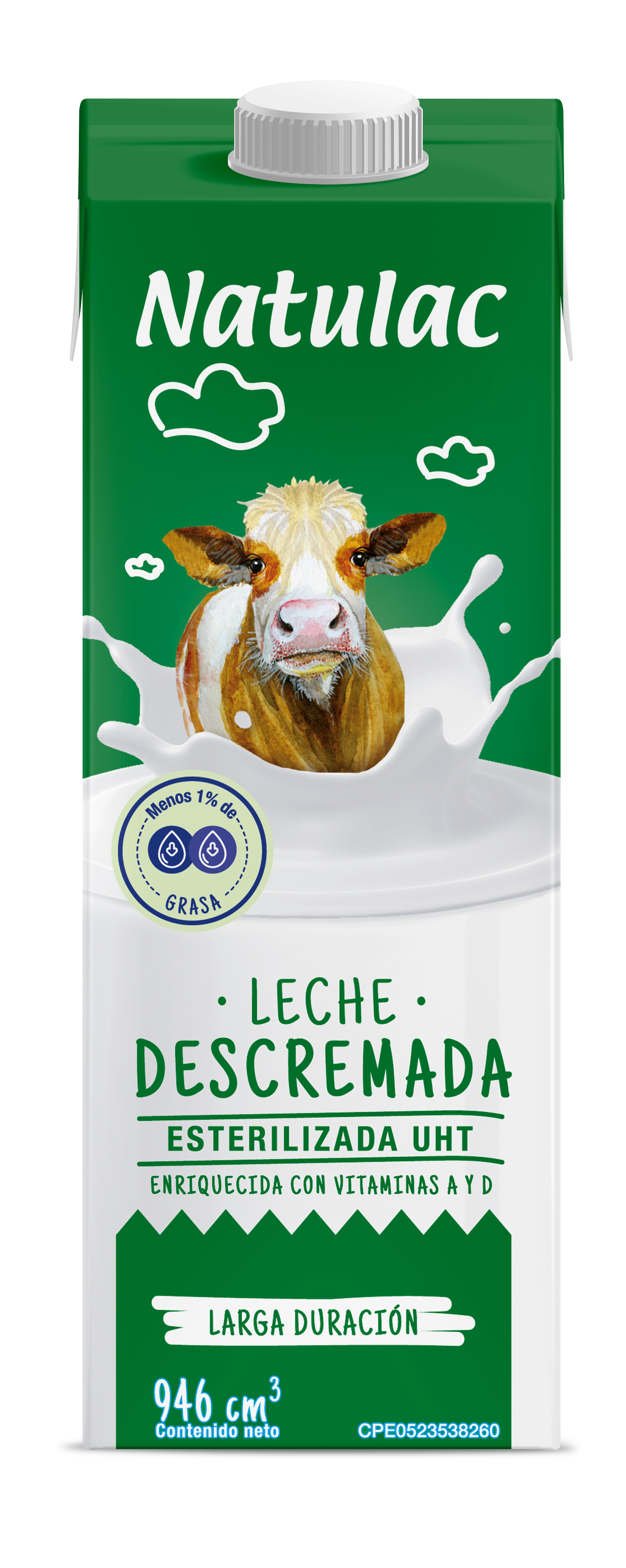 Leche Descremada Natulac 946 cm3