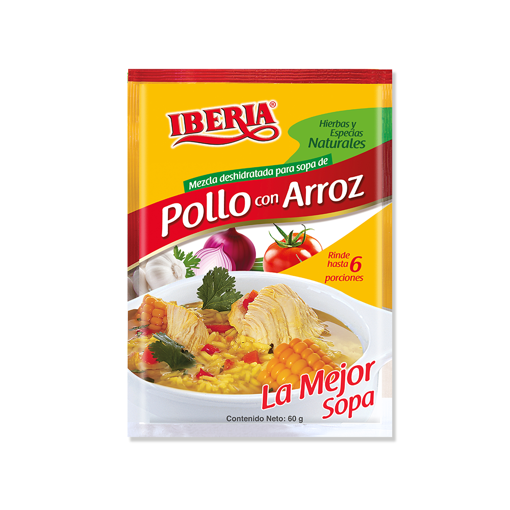 Sopa de Pollo con Arroz Iberia 65g