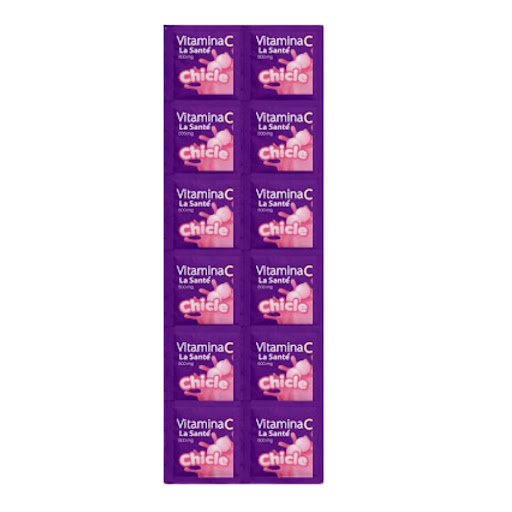 Vitamina C La Santé 500mg x 1 blister x 10 Tabletas Masticables Sabor Chicle